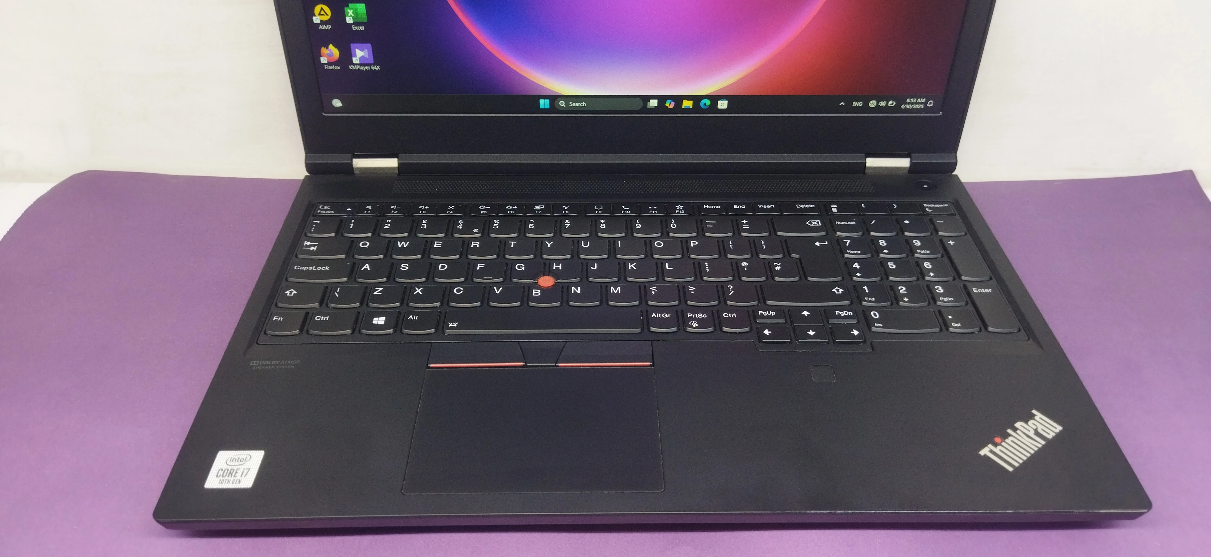Lenovo thinkpad P15G1/i7gen10H/ram32/ssd512/quadroT1000(4GB)/15.6FHD